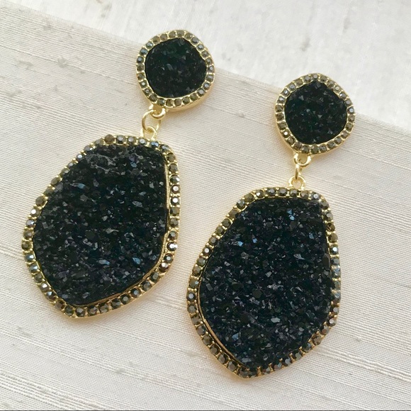 Anthropologie Midnight Drop Earrings - Picture 2 of 8